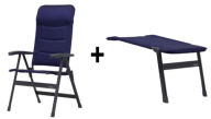 Campingstuhl Sparset Be-Smart Majestic BS + Regina Beinauflagen