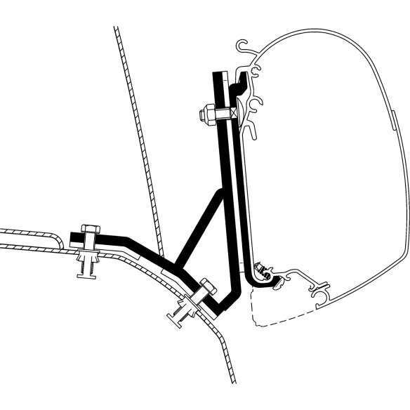 Adapter H2 Lift Roof Fiat Ducato / Iveco Adapter H2 Lift Roof Fiat Ducato / Iveco