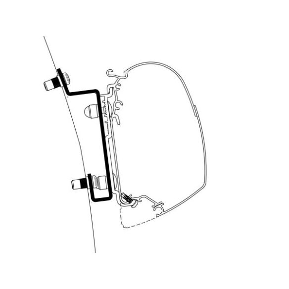 Adapter für Ford Transit ab Bj. 2014/05 High Roof H3 zu TO Serie 5 90 671