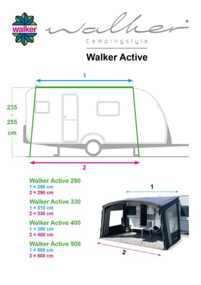 Walker Active Luft Sonnensegel Gr. 400